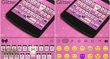 Pink glitter theme keyboard