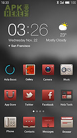 simple and red hola theme