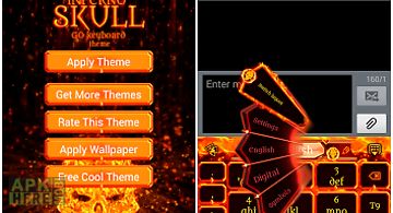 Go keyboard fire skull theme