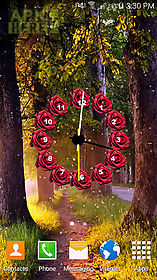 flowers clock live wallpaper