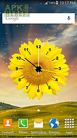 flowers clock live wallpaper