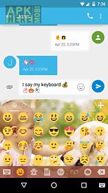 cute photo emoji keyboard skin