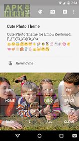 cute photo emoji keyboard skin
