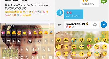 Cute photo emoji keyboard skin