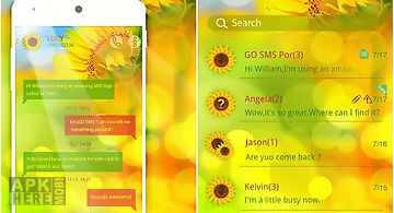 Go sms pro sunflower theme